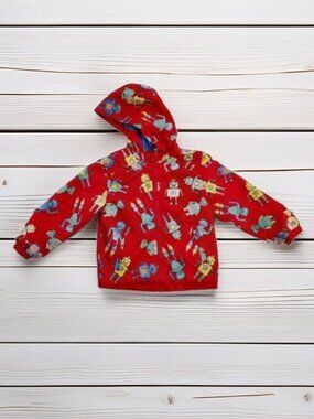 Holly & Beau Red Robot Raincoat Size 3-4Y